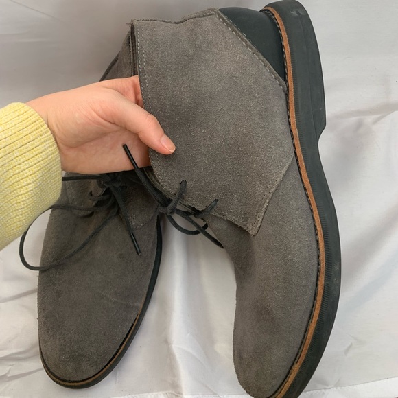 Sperry Top Sider Grey Suede Lace Up Chukka Boots Shoes Mens - Picture 3 of 8